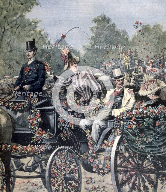 Battle of Flowers Parade, 1891. Artist: Henri Meyer