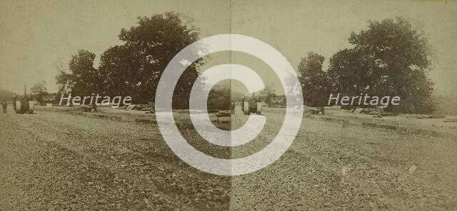 Paving of Lenox Ave. north of Central Park., c1850-1930. Creator: Unknown.