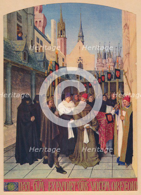'The Burial of Etienne Chevalier', c1455, (1939). Artist: Jean Fouquet.