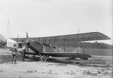 Langley Field, Va. - Curtis Jn4D Plane, with Olmstead Propeller And Ackerman Wheels, 1917. Creator: Harris & Ewing.