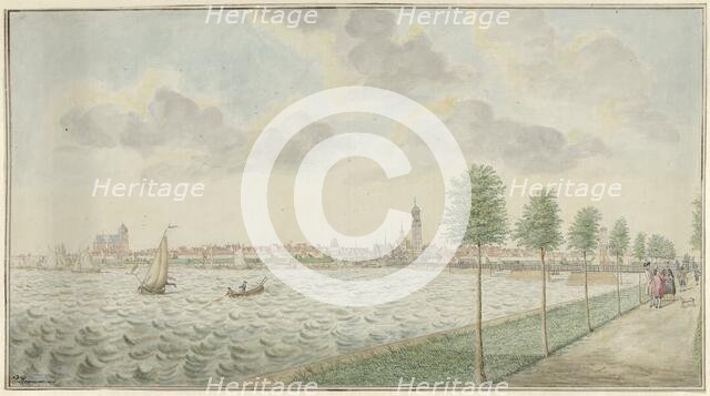 View of Kampen from the riverbank, 1770-1810. Creator: Pieter Remmers.