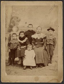 Group portrait of children, about 1880-1895. Creator: Unknown.