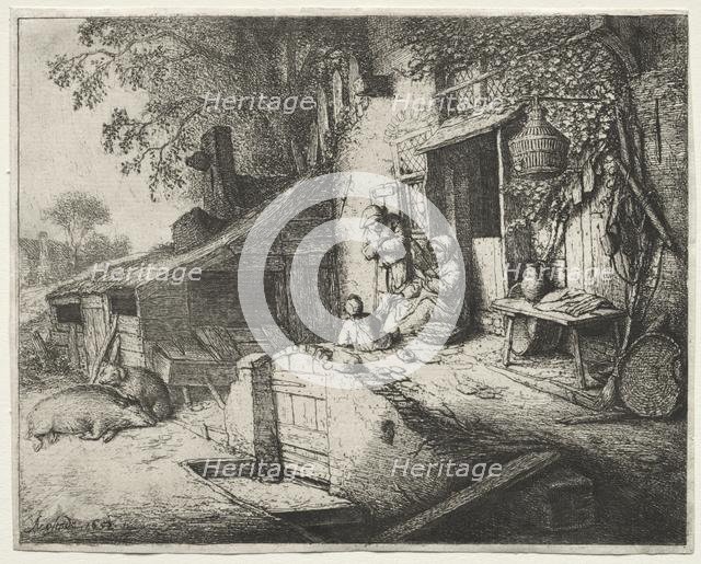 The Spinner. Creator: Adriaen van Ostade (Dutch, 1610-1684).