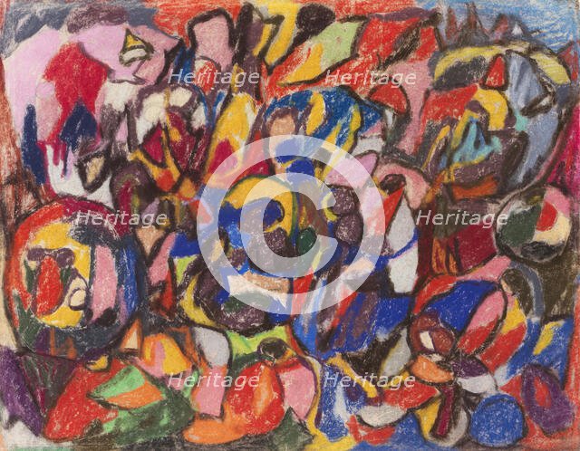 Figures in landscape, 1920. Creator: Hölzel, Adolf (1853-1934).