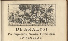 Headpiece from Analysis per Quantitatum Series, Fluxiones, ac Differentias? by Isaac Newton, 1711.