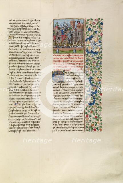 Thomas Moreaux, Marshall of John of Gaunt, Fighting at Ruelles, c1386. Creator: Unknown.