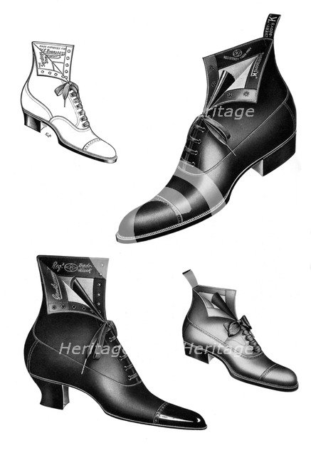 Boot illustrations, 1908-1909. Artist: Unknown
