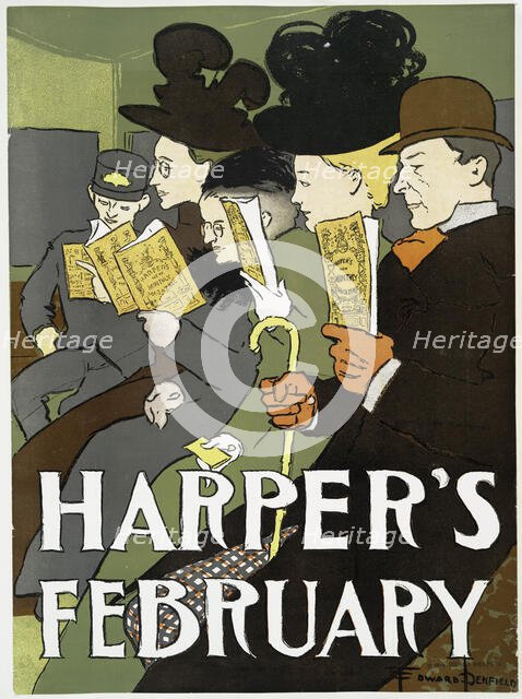 Harper's February, c1895. Creator: Edward Penfield.