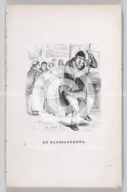 The Bell Ringer from The Complete Works of Béranger, 1836. Creator: John Thompson.