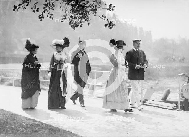 Miss Haldane, Judge Dickinson, J.P. Morgan, 1913. Creator: Bain News Service.