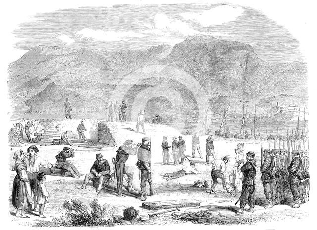 Garibaldi at the Faro Point, Messina, reconnoitring the Fort Torre di Cavallo, Calabria..., 1860. Creator: Unknown.