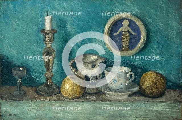 Still Life with the della Robbia Putto, c. 1905. Creator: Modersohn-Becker, Paula (1876-1907).