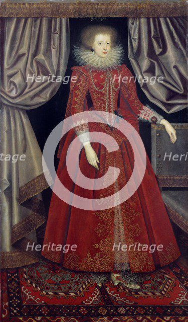 Catherine Howard, Countess of Suffolk, c1615. Artists: William Larkin, Catherine Howard.