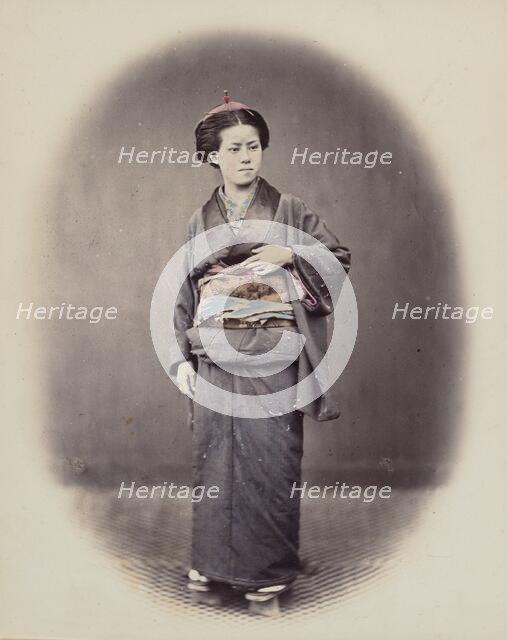 Portrait of a Woman, 1868. Creator: Felice Beato.