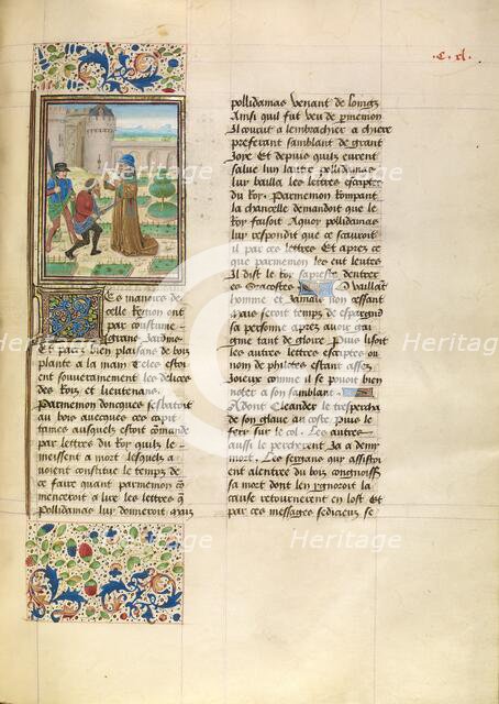 The Death of Parmenion; Livre des fais d'Alexandre le grant, about 1470-1475. Creator: Master of the Jardin de vertueuse consolation.