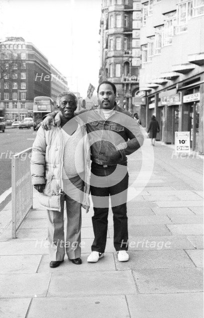 Art Blakey and Charles Famborough,  London, 1983.   Artist: Brian O'Connor.
