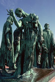 Statue of the Burghers of Calais, 19th century.  Artist: Auguste Rodin