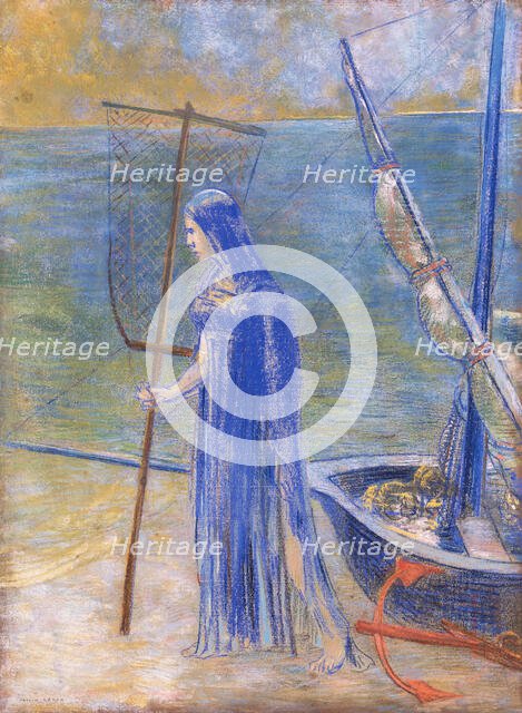 The Fisherwoman. Creator: Redon, Odilon (1840-1916).