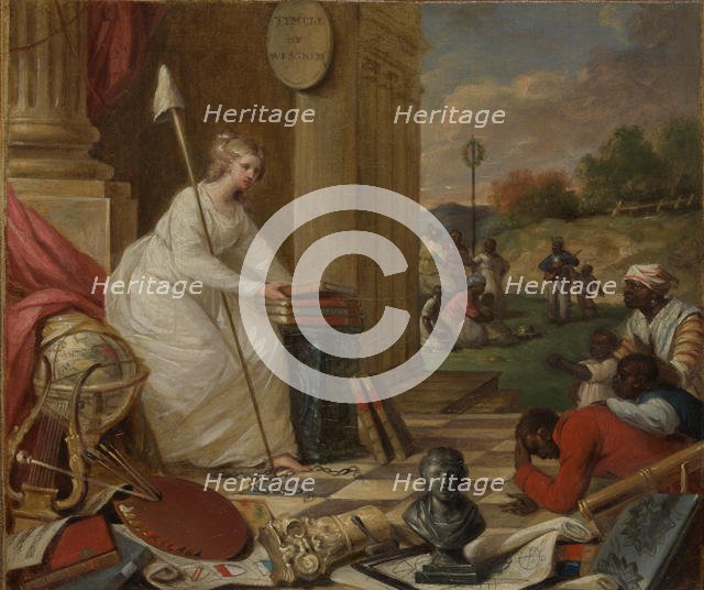 Study For Liberty Displaying the Arts and Sciences, or The Genius of America..., ca. 1791-92. Creator: Samuel Jennings.