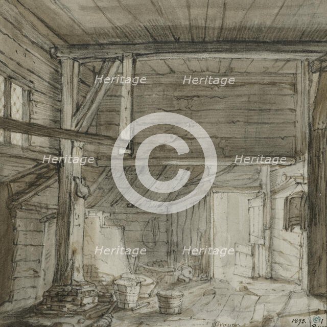 Interior of a storage room. Creator: Cornelis Saftleven.