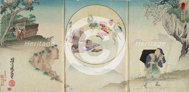 Tale of the Tongue-cut Sparrow, 1892. Creator: Kawanabe Kyosai.