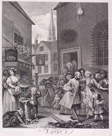 'Noon', plate II from Times of Day, 1738.  Artist: William Hogarth