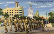 'Off to Study, Army Air Forces Technical Training Command, Miami Beach, Florida', USA, 1942. Artist: Unknown