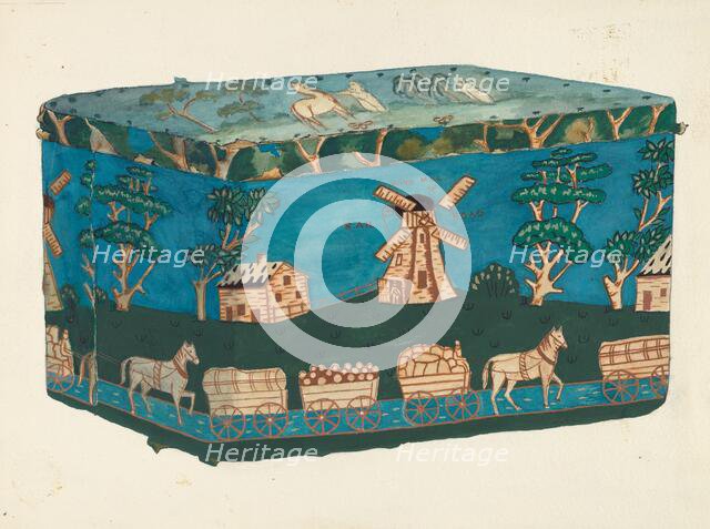 Bandbox or Hat Box, c. 1940. Creator: Jessie M Youngs.