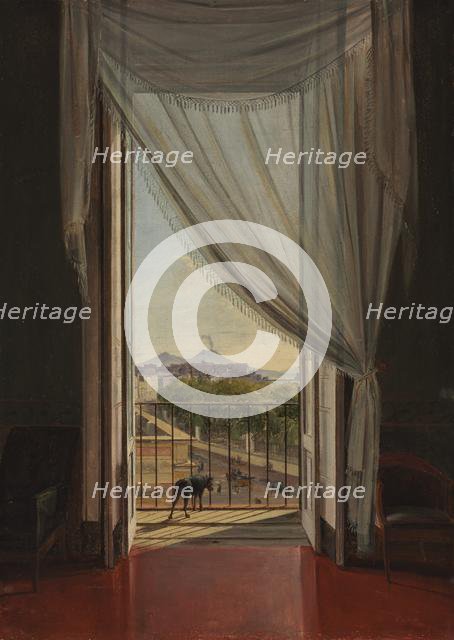 A View of Naples through a Window, 1824. Creator: Franz Ludwig Catel (German, 1778-1856).