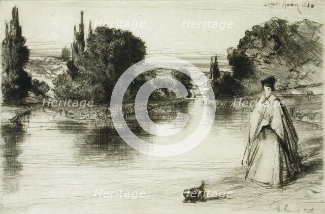 The Towing Path, 1864. Creator: Francis Seymour Haden.