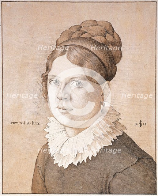 Portrait of Henriette Schnorr von Carolsfeld, 1817. Artist: Schnorr von Carolsfeld, Julius (1794-1872)