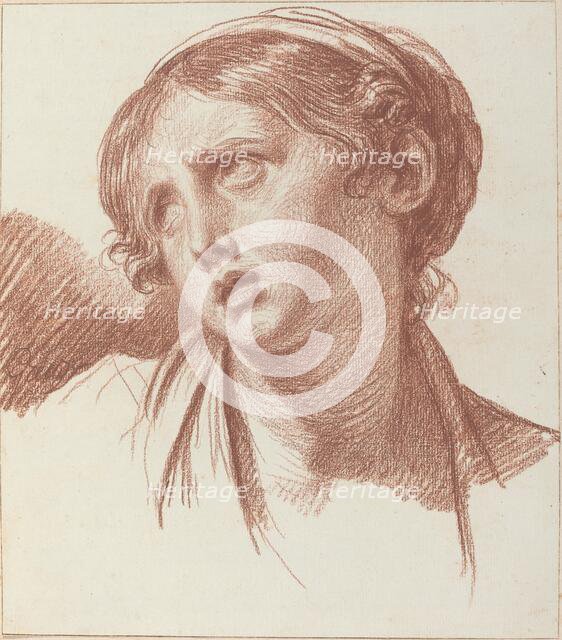 A Young Girl Looking Upward, c. 1778. Creator: Jean-Baptiste Greuze.