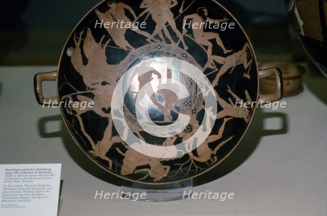 Greek Red-figured Kylix, (Drinking Cup), c440-430 BC. Artist: Codrus Painter.