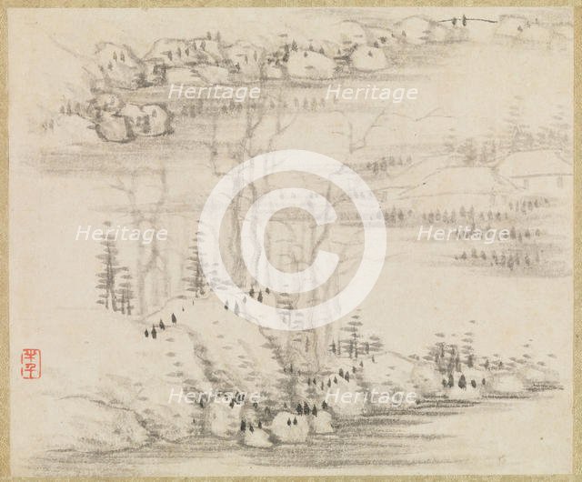 Landscapes and trees, ca. 1679. Creator: Gong Xian.