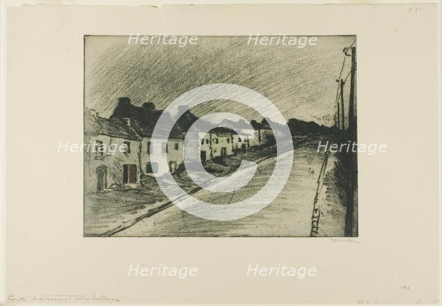 Road Through a Village, 1902. Creator: Theophile Alexandre Steinlen.