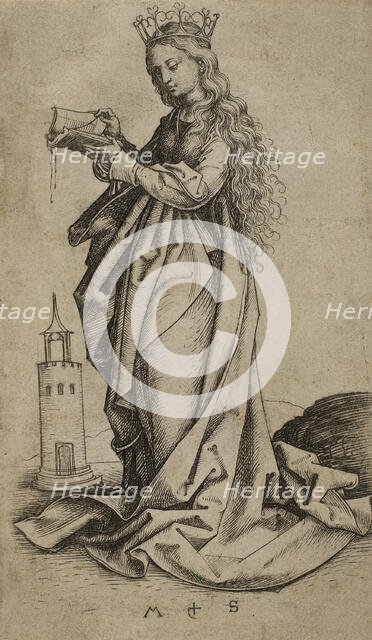 St. Barbara, n.d. Creator: Martin Schongauer.