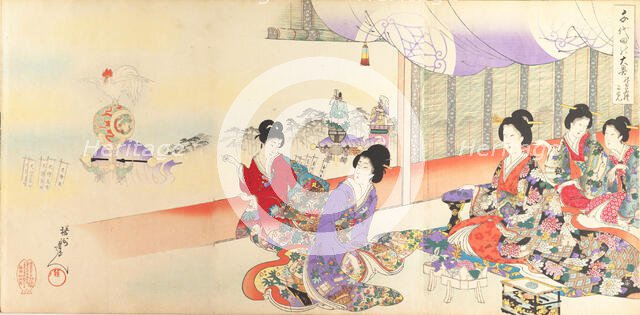 Chiyoda Castle (Album of Women), 1895., 1895. Creator: Chikanobu Yoshu.
