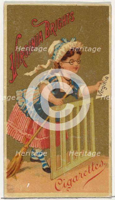 From the Girls and Children series (N64) promoting Virginia Brights Cigarettes for Allen &..., 1886. Creator: Allen & Ginter.