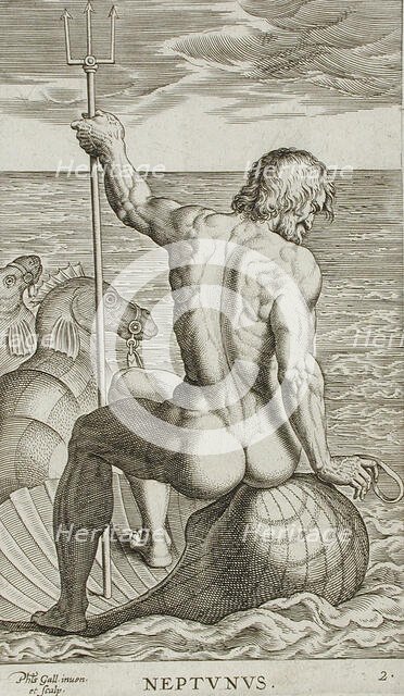 Neptunus, 1586. Creator: Philip Galle.