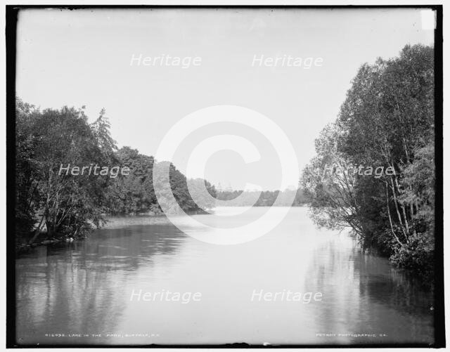 Lake in the park, Buffalo, N.Y., between 1900 and 1906. Creator: Unknown.