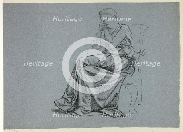 Woman in Loose Gown on Chair, n.d. Creator: Henry Stacy Marks.