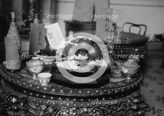 New Years feast, Chinatown 2/18/12, 1912. Creator: Bain News Service.