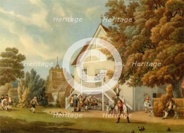 'The Bowling Green', late 18th century, (1941). Creator: Michael Angelo Rooker.