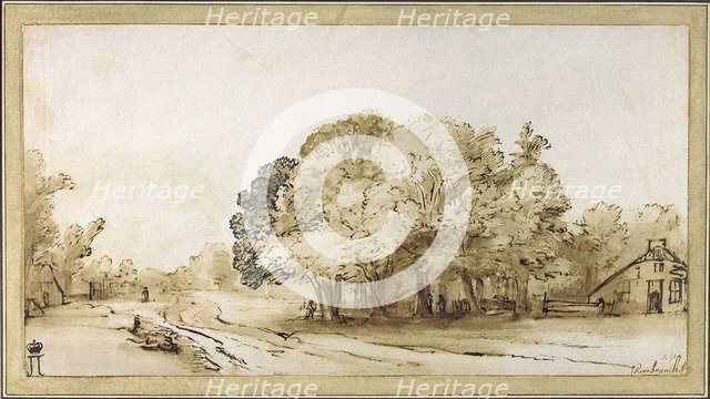 'Village Road', c1650.  Artist: Rembrandt Harmensz van Rijn    
