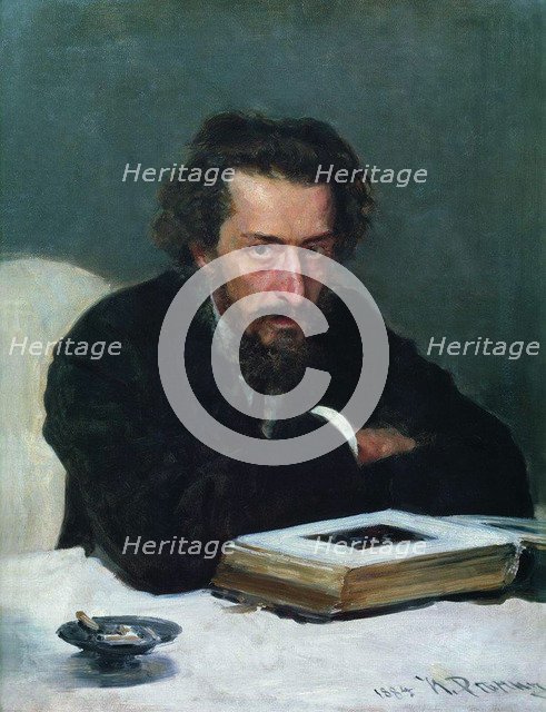 Portrait of composer Pavel Ivanovich Blaramberg, 1884. Artist: Repin, Ilya Yefimovich (1844-1930)