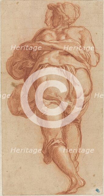 A Man Seen from Behind [recto], c. 1555. Creator: Taddeo Zuccaro.