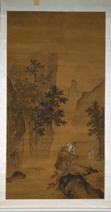 Watching the Waterfall, Ming dynasty (1368-1644), 15th century. Creator: Xia Kui.