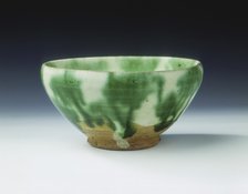 Green lead glazed bowl, Liao dynasty, china, 11th century. Artist: Unknown