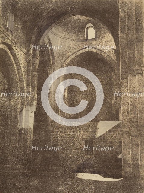 Jérusalem. Intérieur de l'église Ste Anne., 1860 or later. Creator: Louis de Clercq.