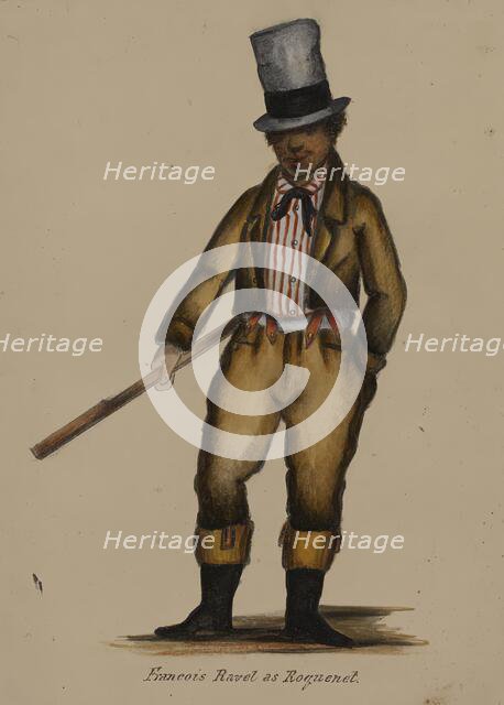 Françoise Ravel as Roquinet, 1855-1859. Creator: Alfred Jacob Miller.